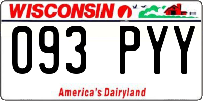 WI license plate 093PYY