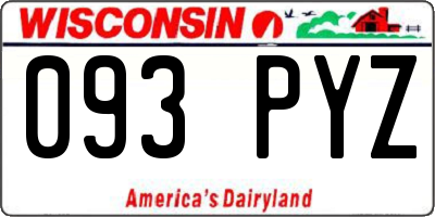 WI license plate 093PYZ