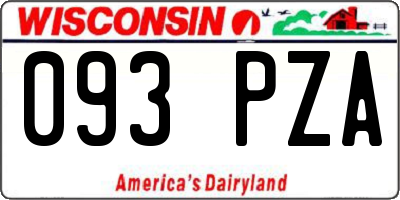WI license plate 093PZA