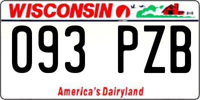 WI license plate 093PZB