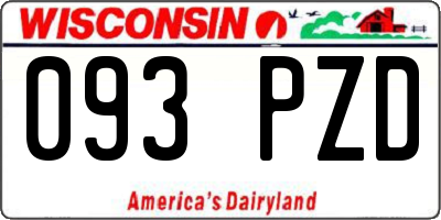 WI license plate 093PZD