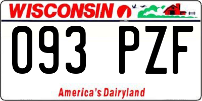 WI license plate 093PZF