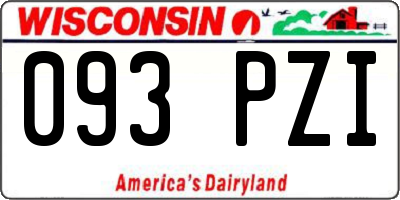 WI license plate 093PZI