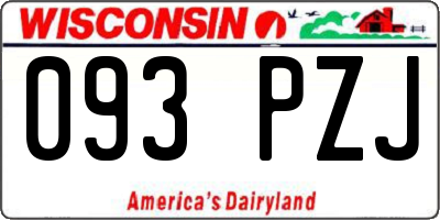 WI license plate 093PZJ