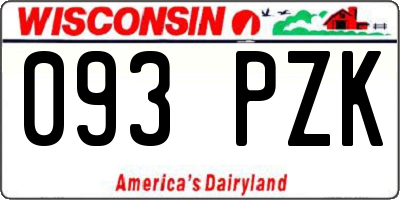 WI license plate 093PZK