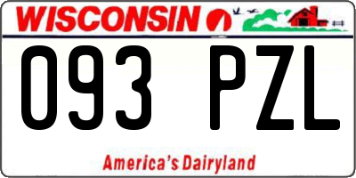 WI license plate 093PZL