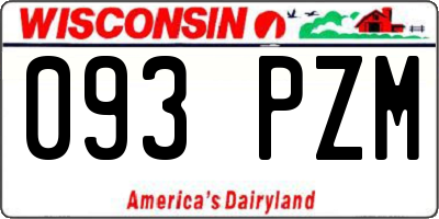 WI license plate 093PZM