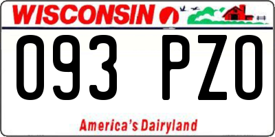 WI license plate 093PZO