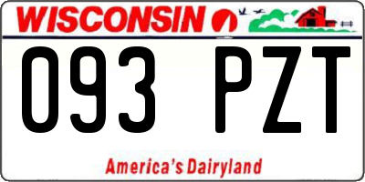 WI license plate 093PZT