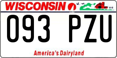 WI license plate 093PZU