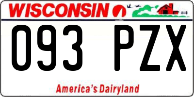 WI license plate 093PZX
