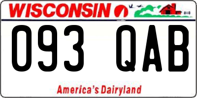 WI license plate 093QAB