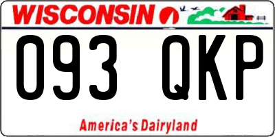 WI license plate 093QKP