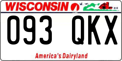 WI license plate 093QKX