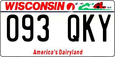 WI license plate 093QKY