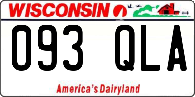 WI license plate 093QLA