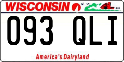 WI license plate 093QLI