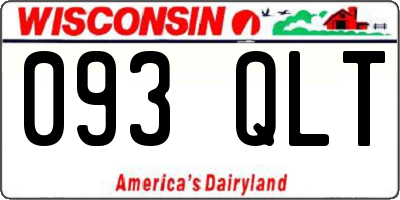 WI license plate 093QLT