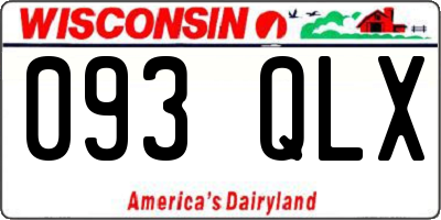 WI license plate 093QLX
