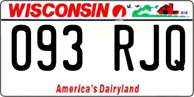 WI license plate 093RJQ