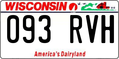 WI license plate 093RVH