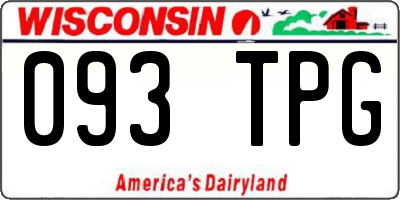 WI license plate 093TPG