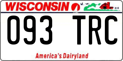 WI license plate 093TRC