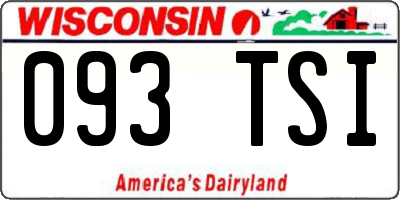 WI license plate 093TSI