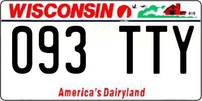 WI license plate 093TTY