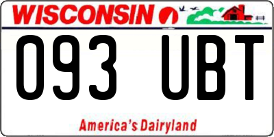 WI license plate 093UBT