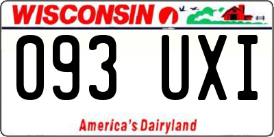 WI license plate 093UXI