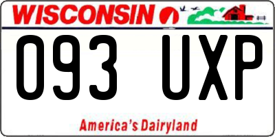WI license plate 093UXP