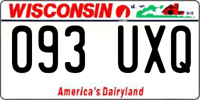 WI license plate 093UXQ