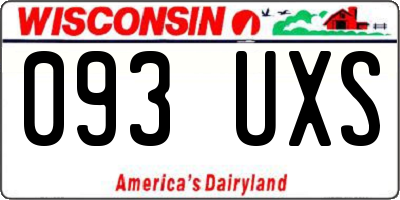 WI license plate 093UXS