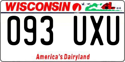 WI license plate 093UXU