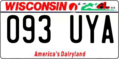 WI license plate 093UYA
