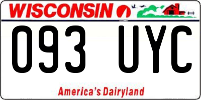 WI license plate 093UYC