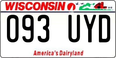 WI license plate 093UYD