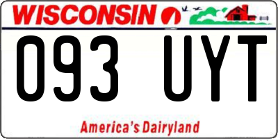 WI license plate 093UYT