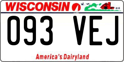 WI license plate 093VEJ