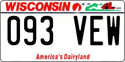 WI license plate 093VEW