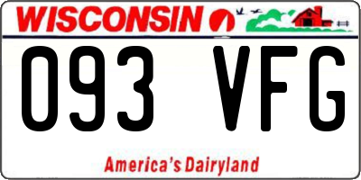 WI license plate 093VFG