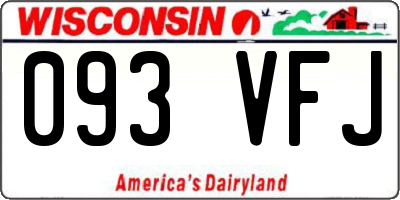 WI license plate 093VFJ