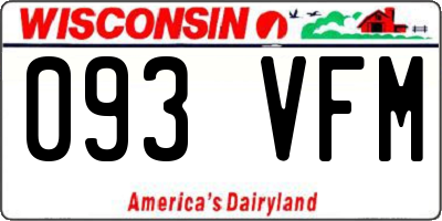 WI license plate 093VFM