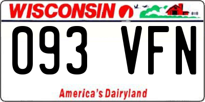 WI license plate 093VFN