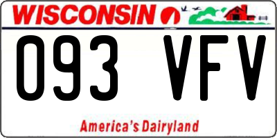 WI license plate 093VFV