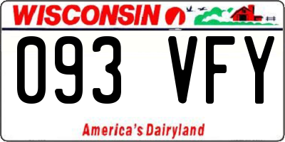 WI license plate 093VFY