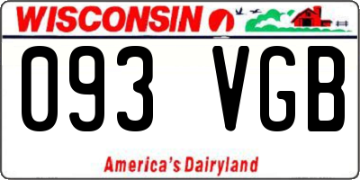 WI license plate 093VGB