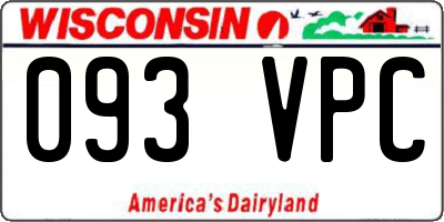 WI license plate 093VPC