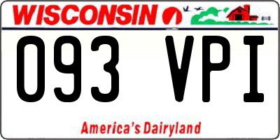 WI license plate 093VPI